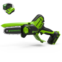 Цепная мини-пила Greenworks 24V G24MCS10 (10 см) аккумуляторная в Тайшете